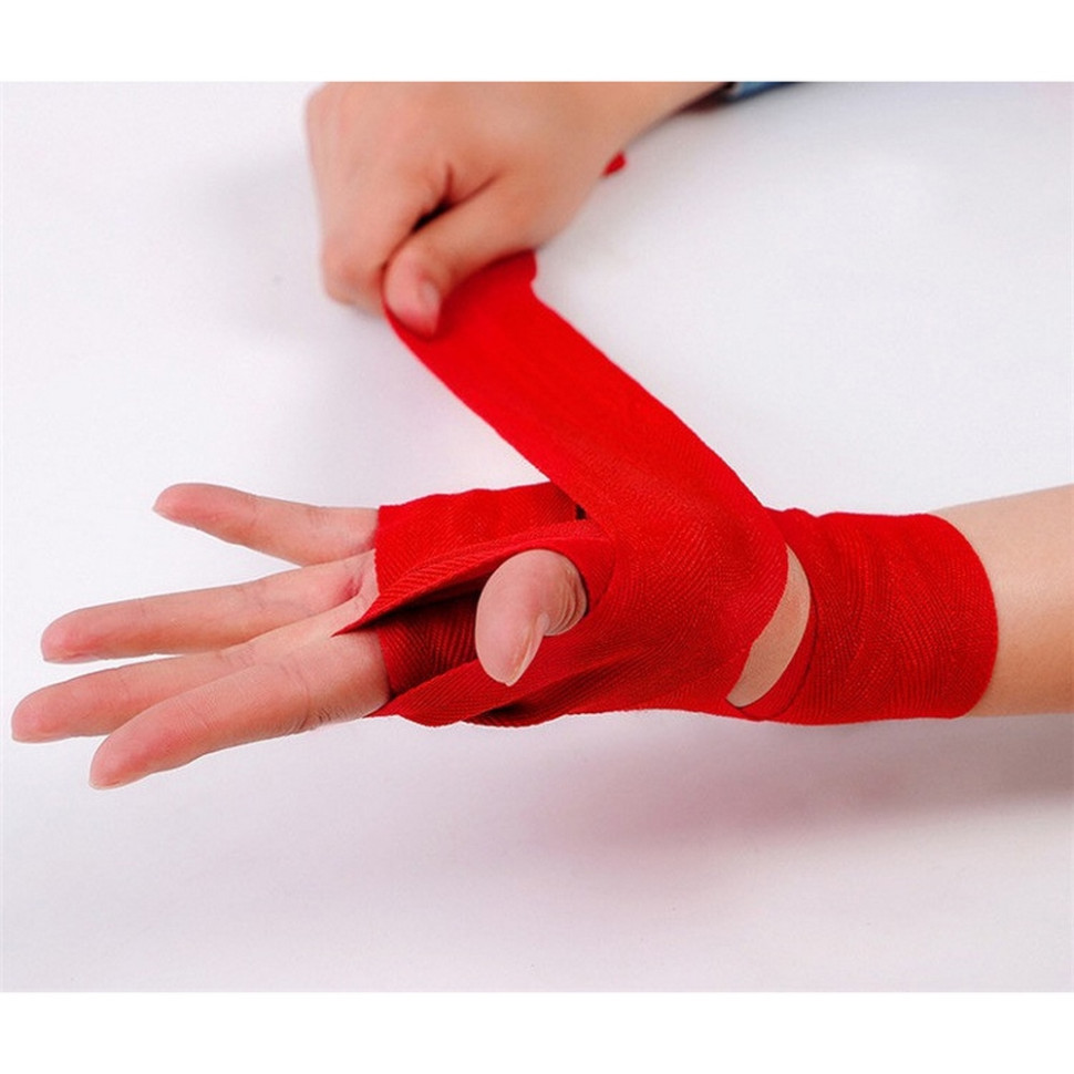 Бинти для боксу 3046 Nylon PowerPlay PP_3046_3m_Red, розмір 3 метра