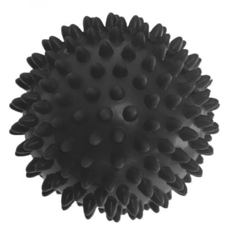 Масажний м'ячик PVC EasyFit EF-1063-B, твердий, чорний 7.5 см