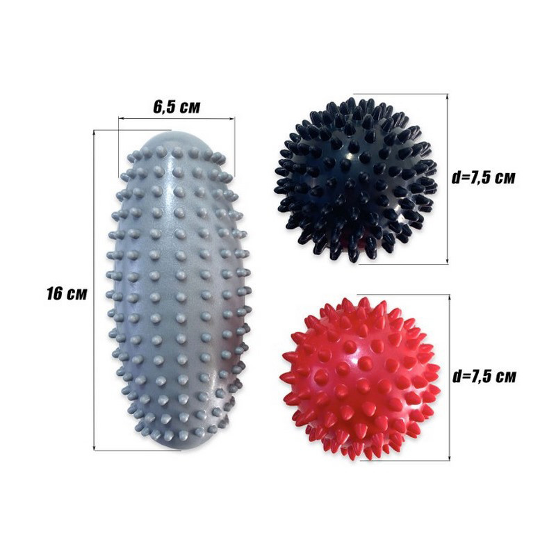 Набор для массажа и МФР Set-1 EasyFit PVC EF-7183 в сумочке