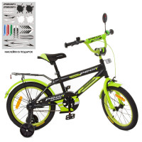 Велосипед детский PROF1 18д. SY1851 Inspirer,черно-салатовый(мат)