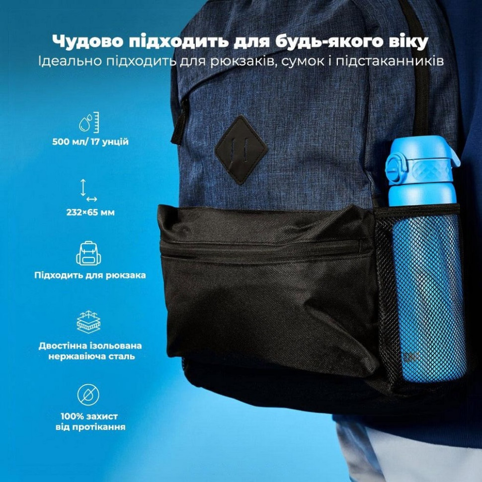 Пляшка для води вакуумна Vacuum Insulated ION8 I8TS500BLU 500 мл, Blue