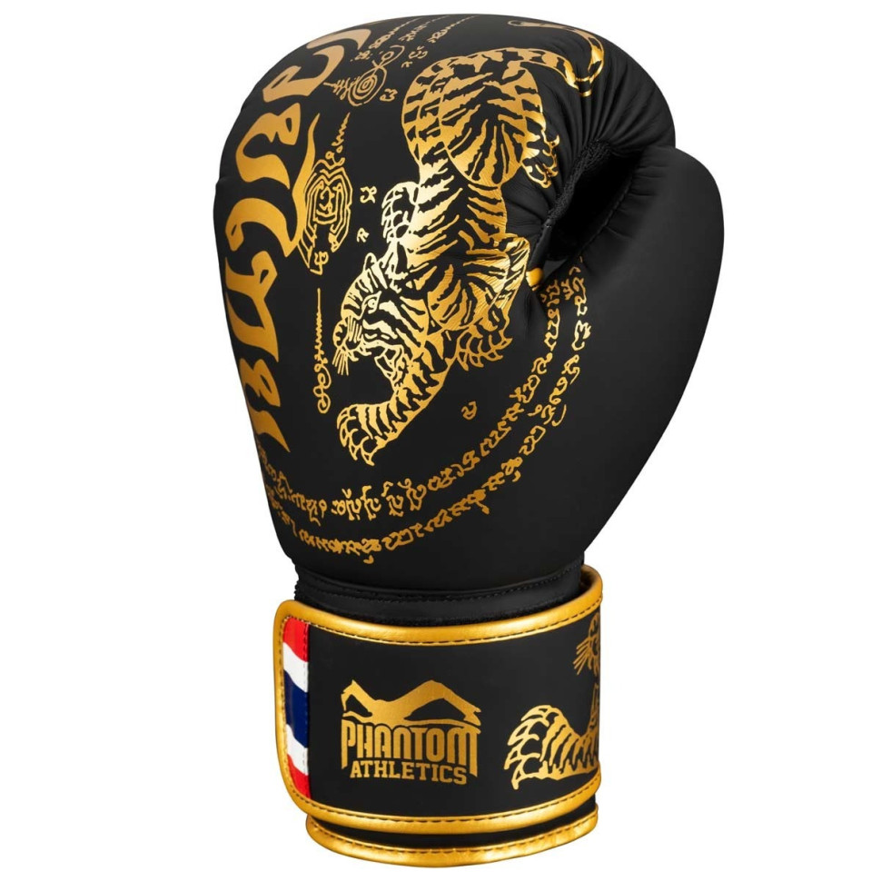 Боксерские перчатки Muay Thai Phantom PHBG2938-10 Black Gold 10 унций (Бинты в подарок)