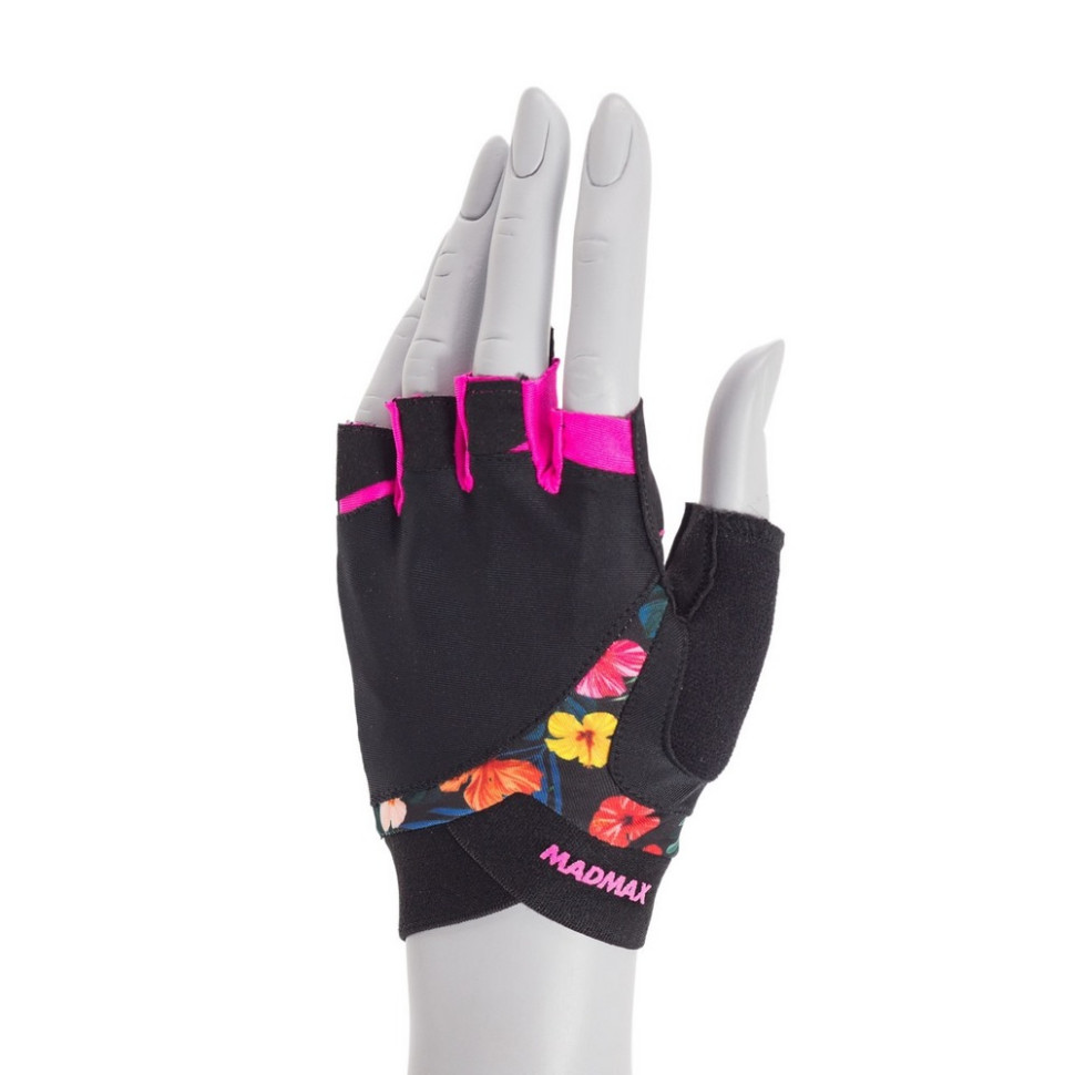 Перчатки для фитнеса Flower Power Gloves MadMax MFG-770_S, Black/Pink, S