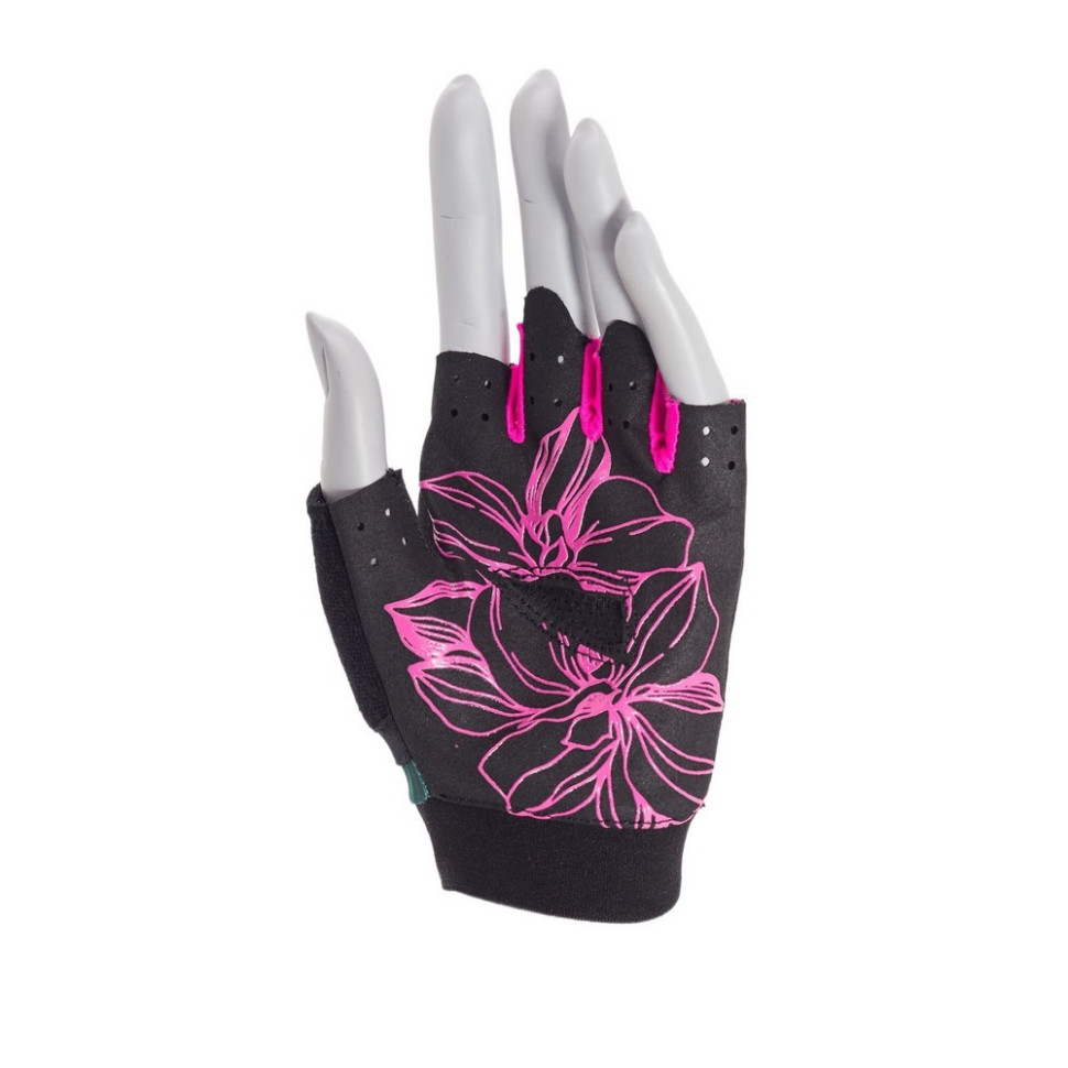 Перчатки для фитнеса Flower Power Gloves MadMax MFG-770_S, Black/Pink, S