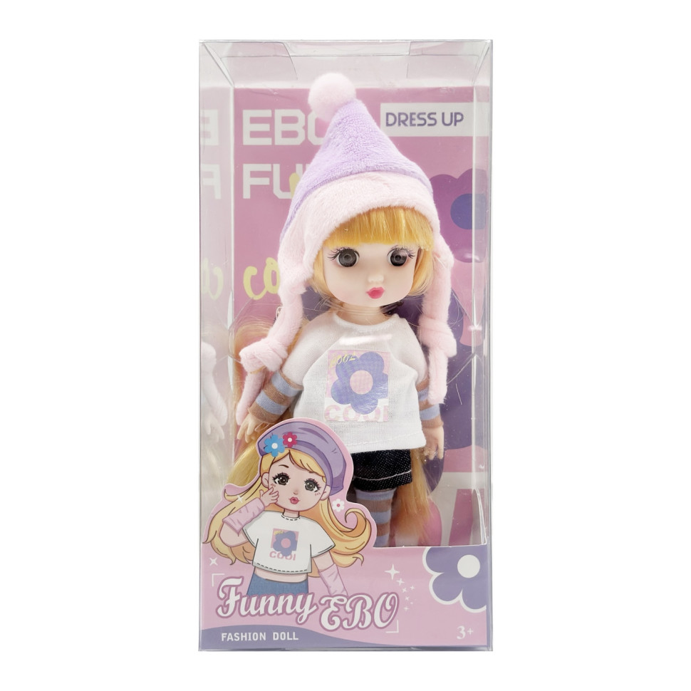Кукла шарнирная для девочек Funny EBO Bambi DH2368B(Violet) 15 см