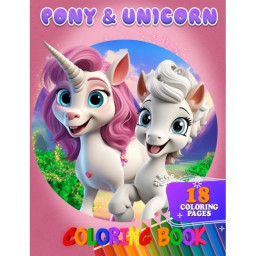 Раскраска для детей Pony&Unicorn Jumbi А05122401 формат А4 Раскраска для детей Pony&Unicorn Jumbi А05122401 формат А4