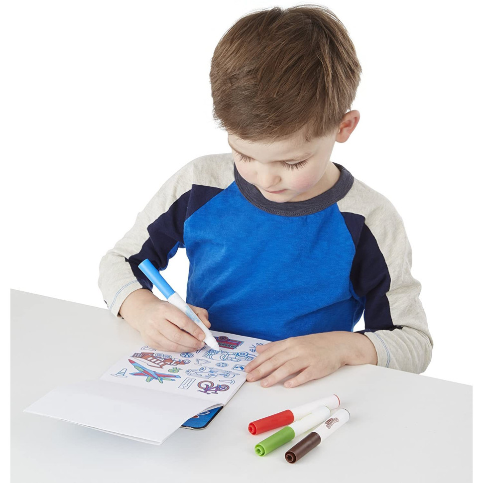 Магічні наліпки-розмальовки Блакитні Melissa&Doug MD9130, 4 маркери з невидимим чорнилом