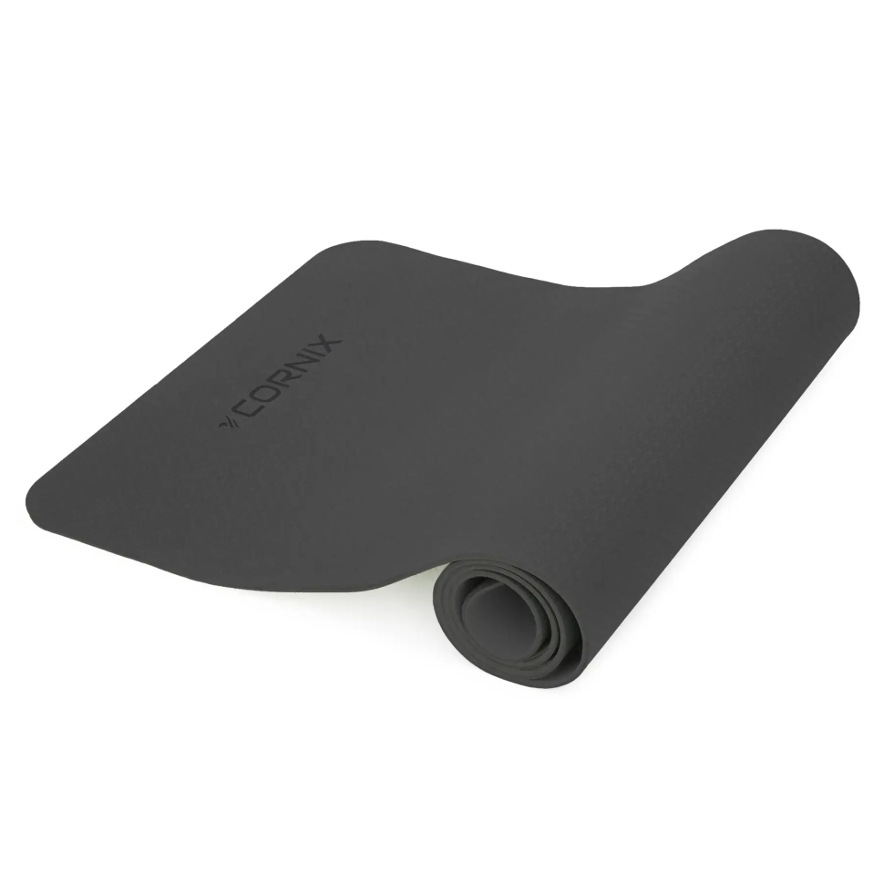 Килимок для йоги TPE Cornix XR-0350 чорний 183 x 61 x 0.6 см