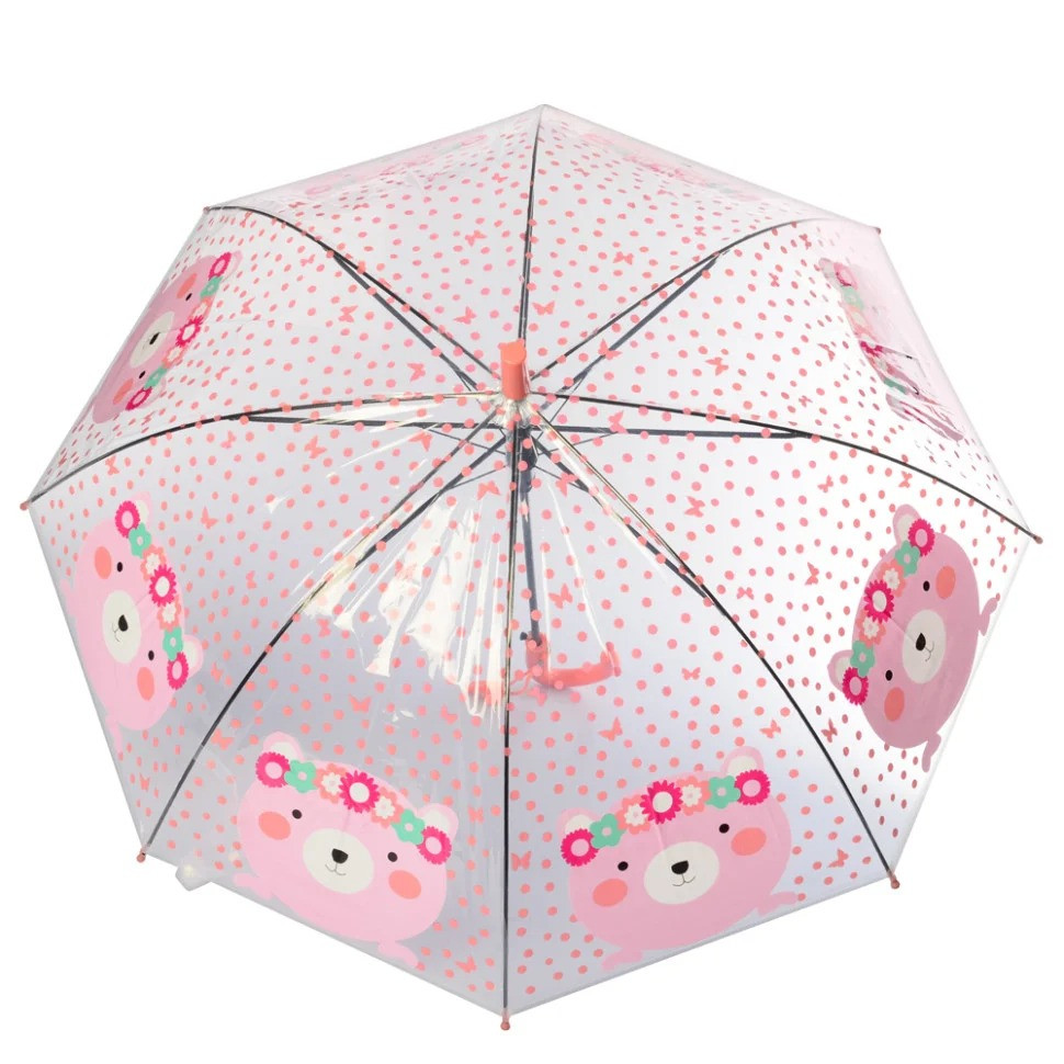 УЦЕНКА!!! Зонтик детский в горошек Bambi MK 4145(Pink)-UC со свистком
