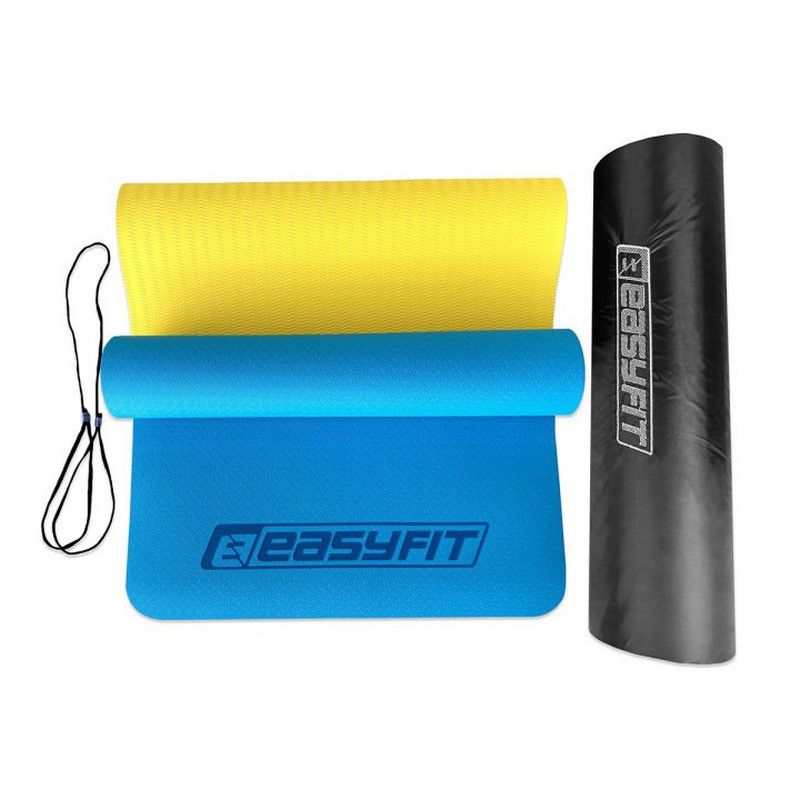 Коврик для йоги и фитнеса двухслойный EasyFit EF-1924s-BEY