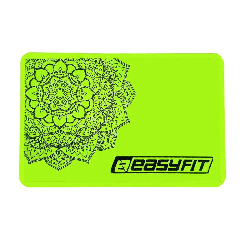 Блок для йоги с рисунком EasyFit EF-1819-GN, EVA, салатовый 23х15,5х7,5 см