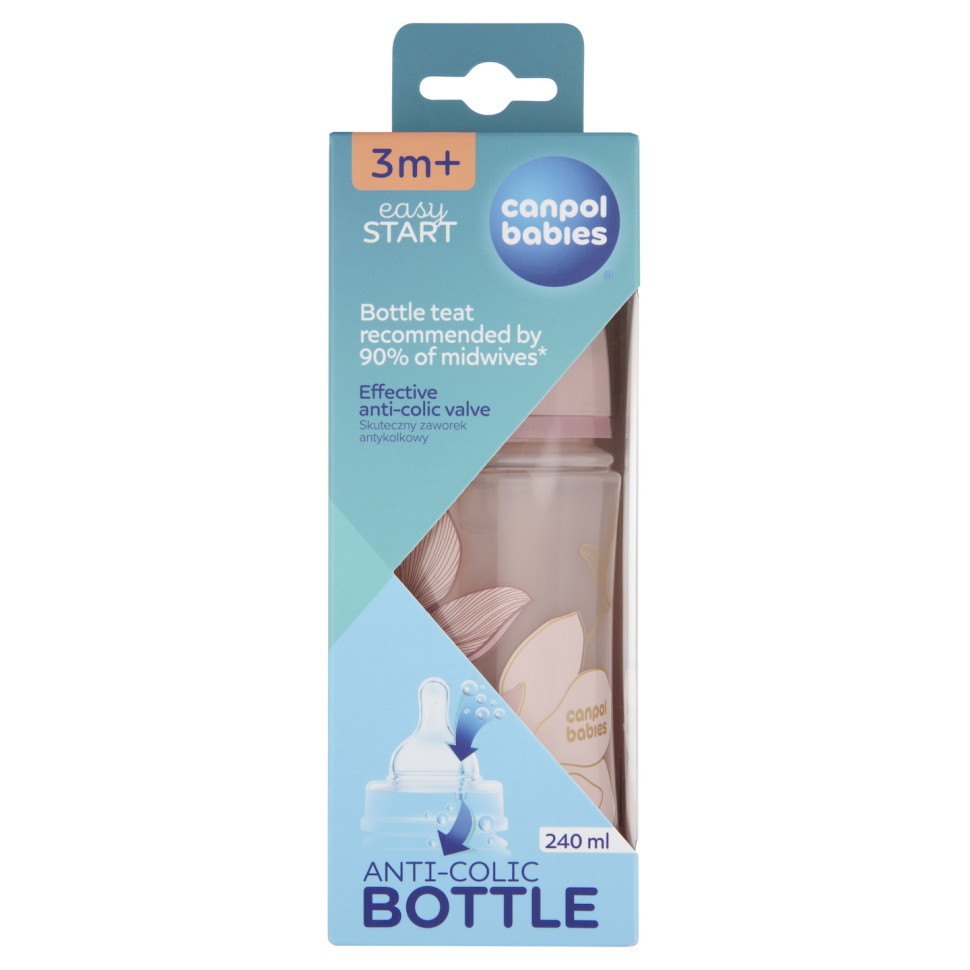 Бутылочка антиколиковая с широким отверстием Easystart Gold Canpol babies 35/240_pin 240 мл