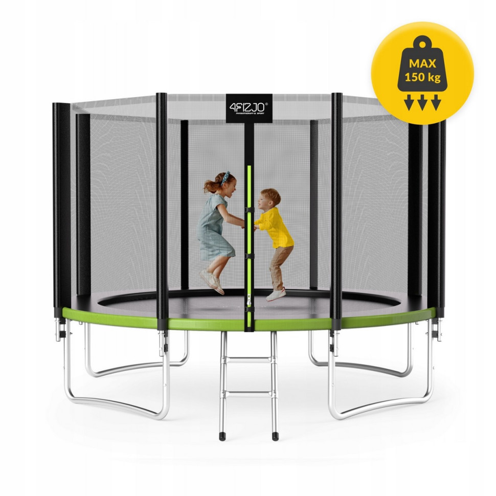 Батут с внутренней сеткой Classic 4FIZJO P-5907739312914 Black/Green 12FT 374 см