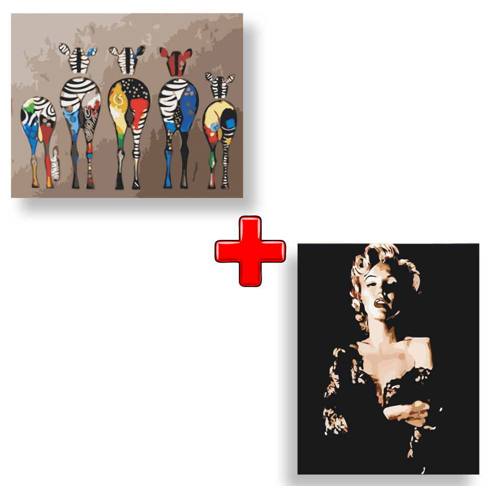 Набір картин за номерами 2 в 1 Art Craft 
