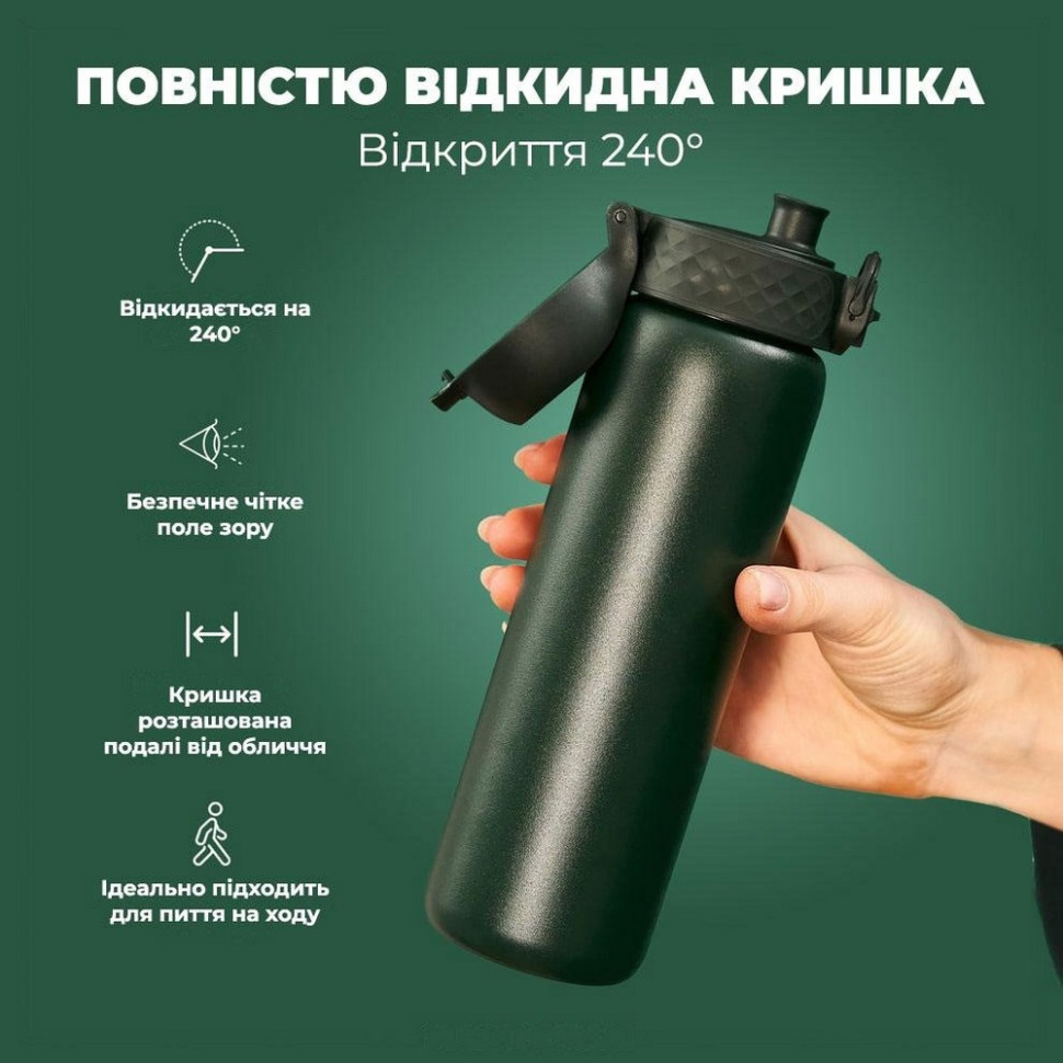 Пляшка для води вакуумна Vacuum Insulated ION8 I8TS500DGRE 500 мл, Dark Green