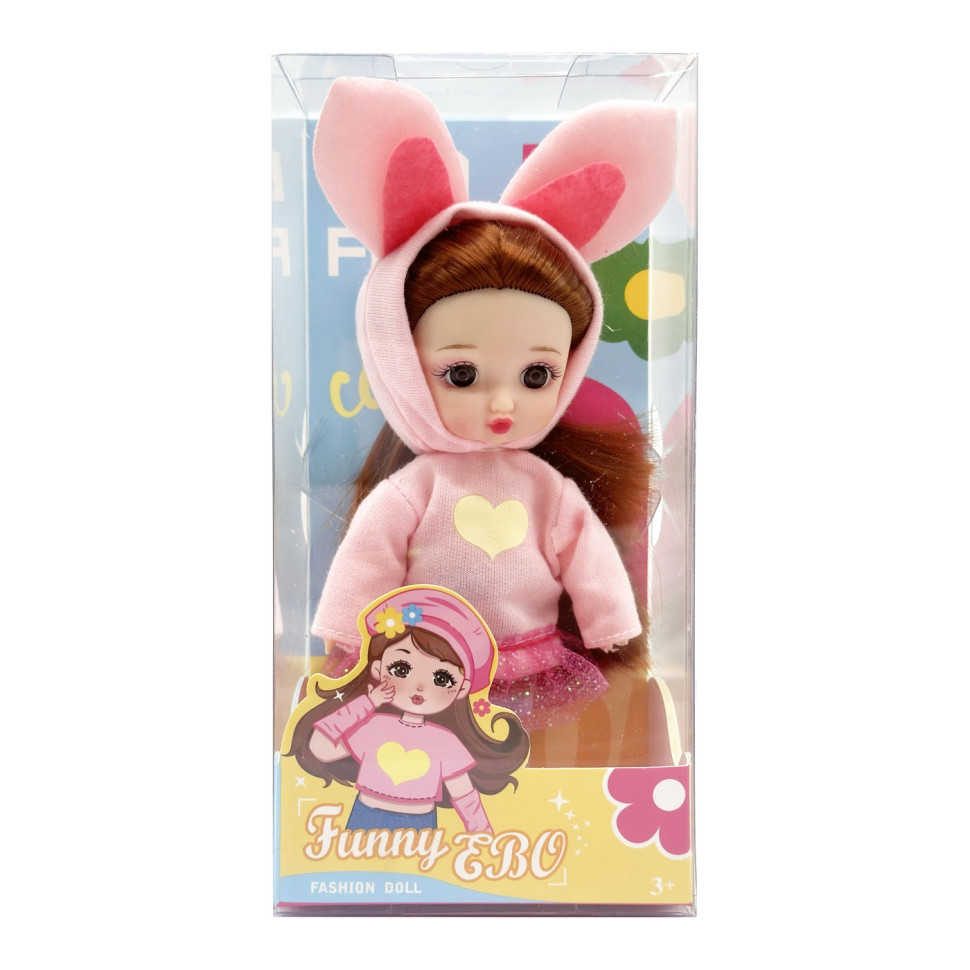 Кукла шарнирная для девочек Funny EBO Bambi DH2368B(Pink) 15 см