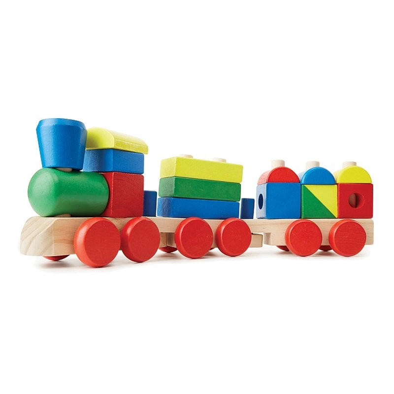Деревянный поезд из кубиков Melissa&Doug MD572, 36 кубиков-блоков