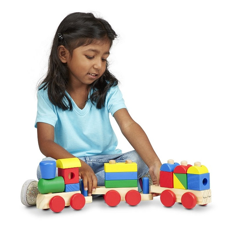 Деревянный поезд из кубиков Melissa&Doug MD572, 36 кубиков-блоков