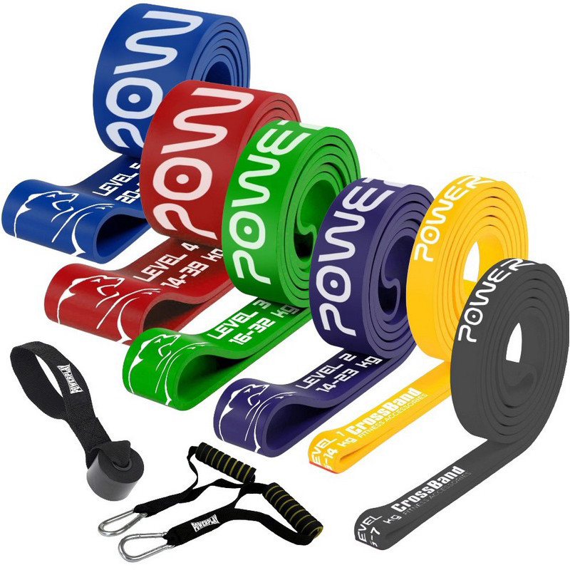 Еспандер-петля (гумка для фітнесу і кроссфіту) PowerPlay PP_0028 в наборі 6 штук