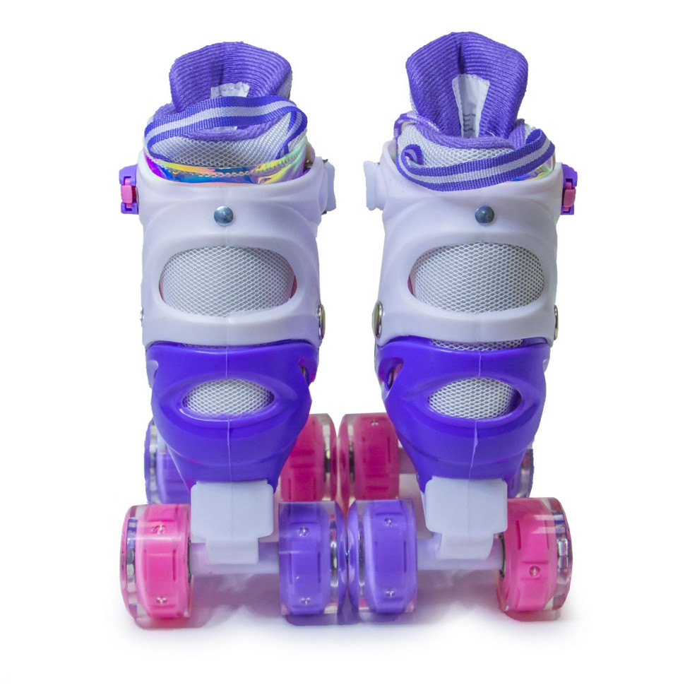 Дитячі ролики-квади Scale Sports 166467332 фіолетові, з підсвічуванням, розмір 30-33