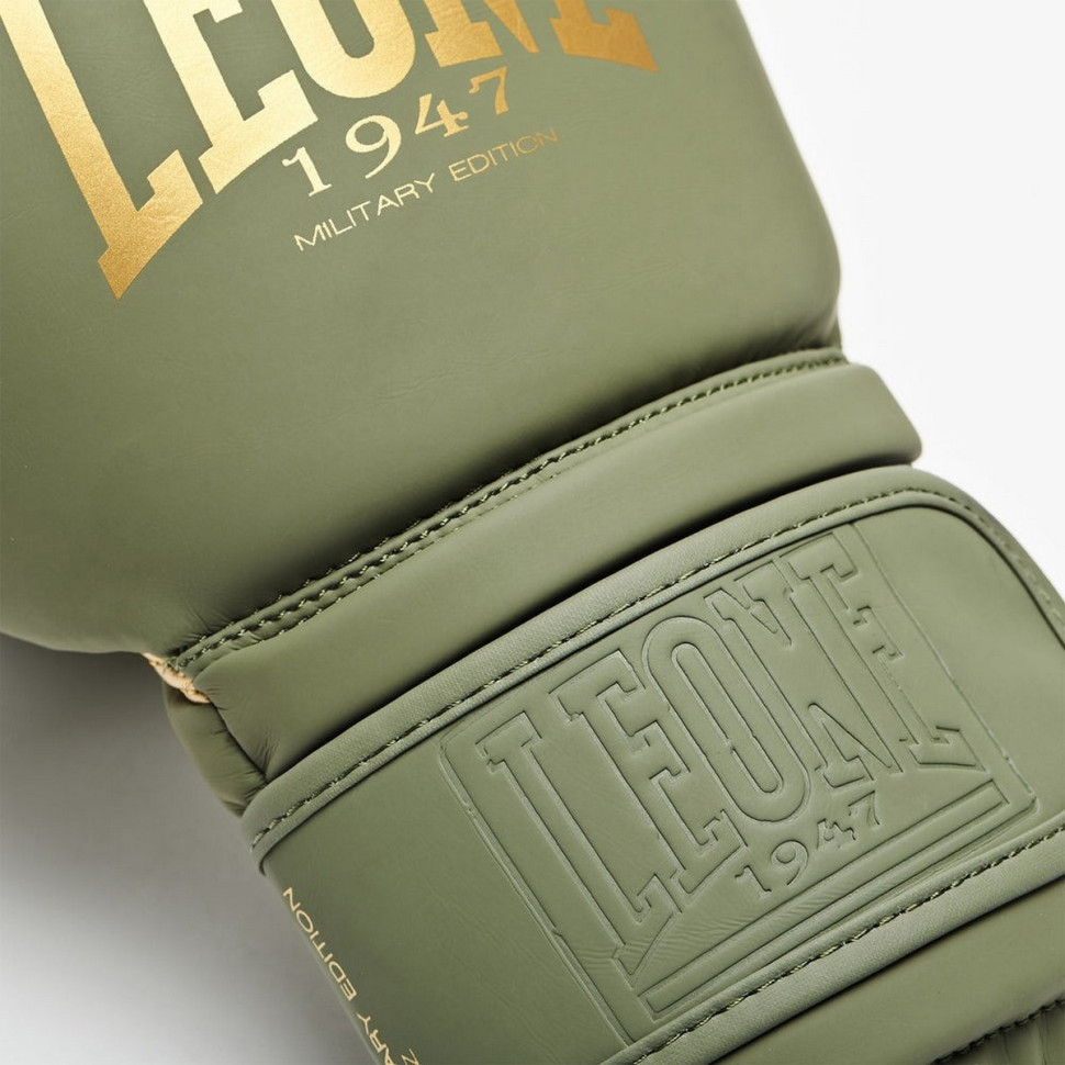 Боксерские перчатки GN059G MILITARY EDITION Leone GN059G_Green_10oz 10 унций (капа в комплекте)