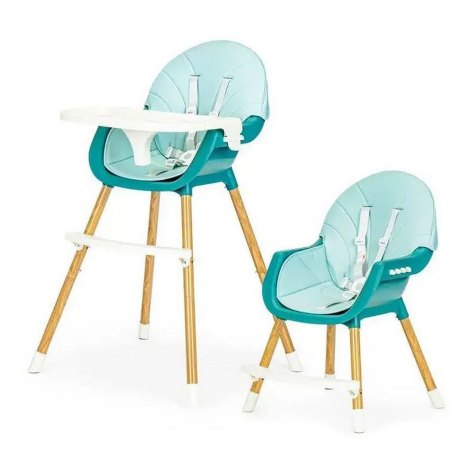 Cтільчик для годування 2 в 1 SMART Ecotoys HA-004 BLUE 5-точкові ремені безпеки