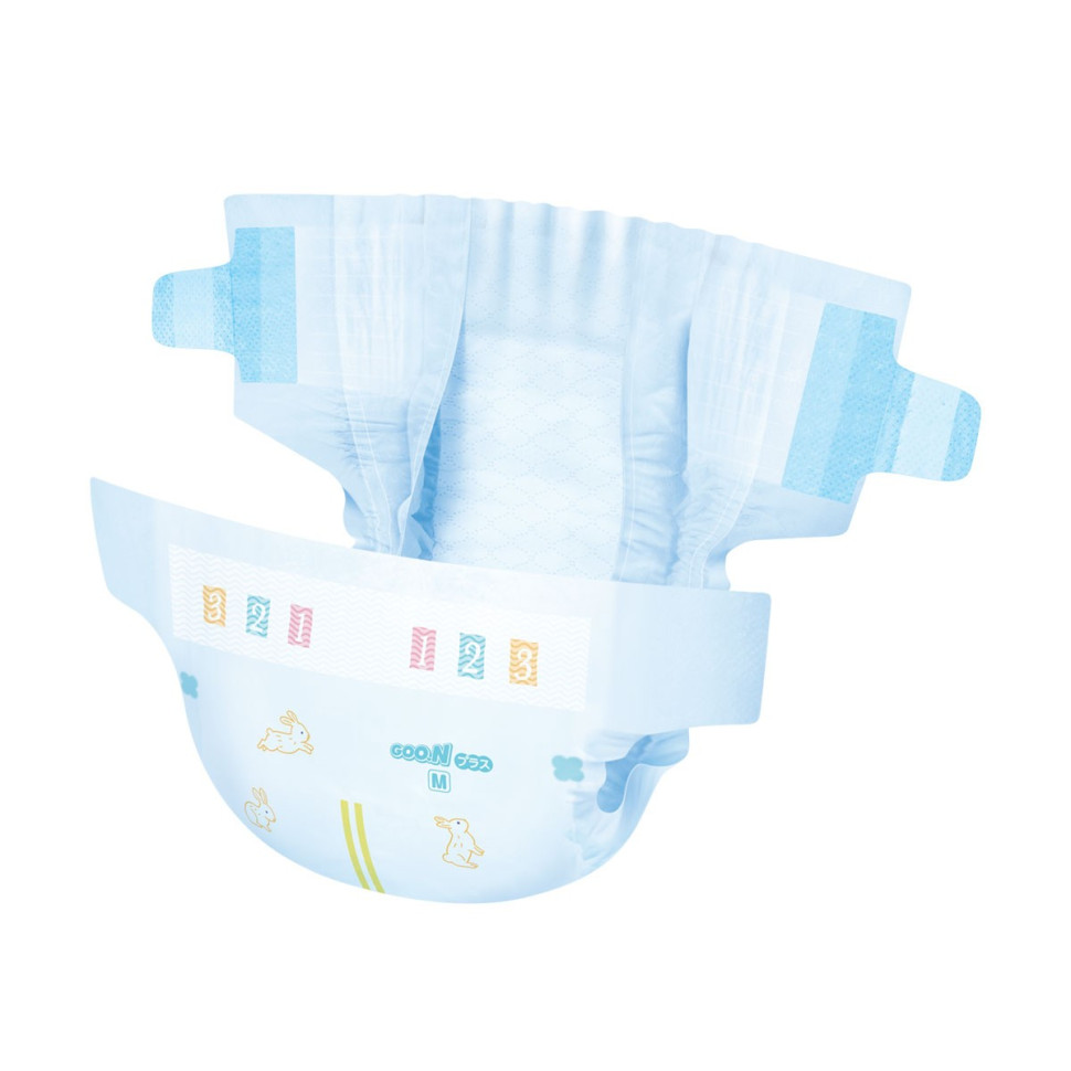 Подгузники для детей GOO.N Plus 21000628, 6-11 кг (размер М, на липучках, унисекс 56 шт)