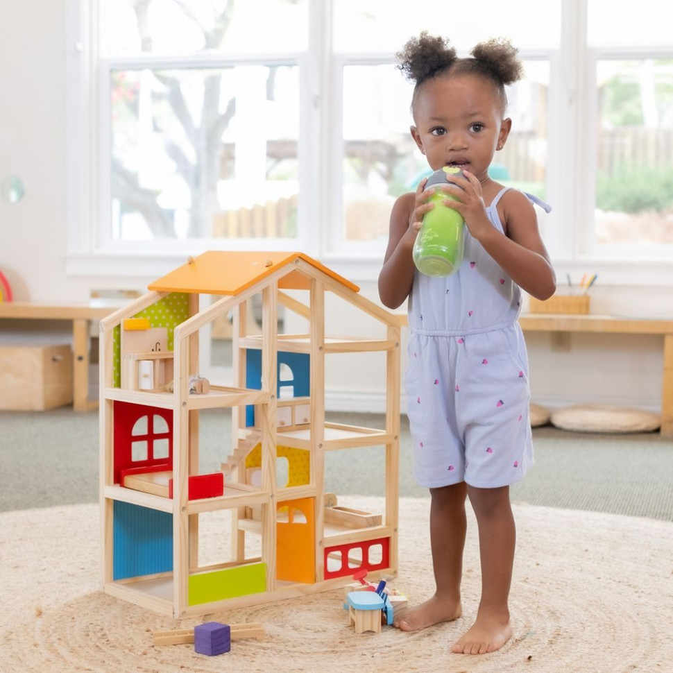 Поильник непроливайка с трубочкой 