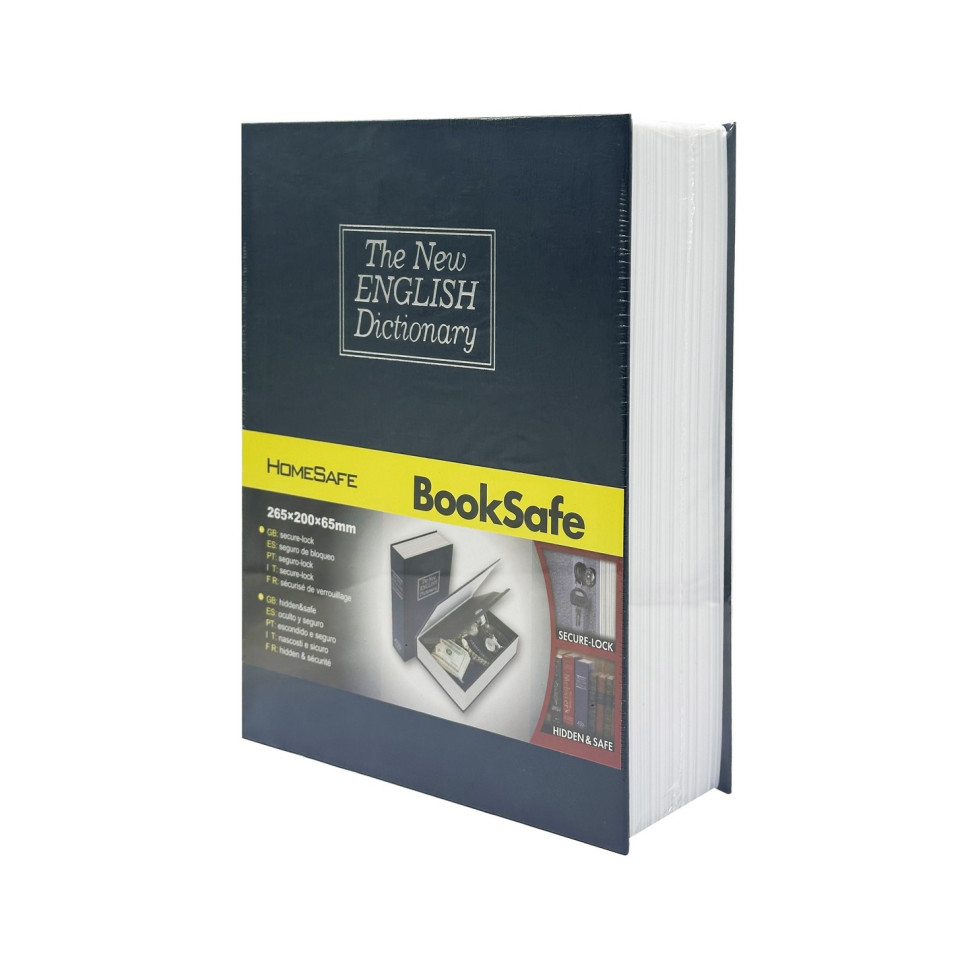 Сейф-книга с ключем для хранения Sparta KBS-803(Blue) большая, 26,5х20х6,5 см