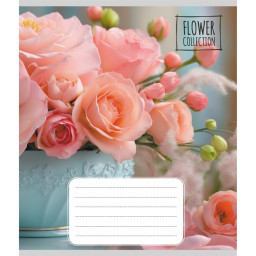 Тетрадь общая "Цветочная композиция" Leader 048-600186L-3 в линию, 48 листов 