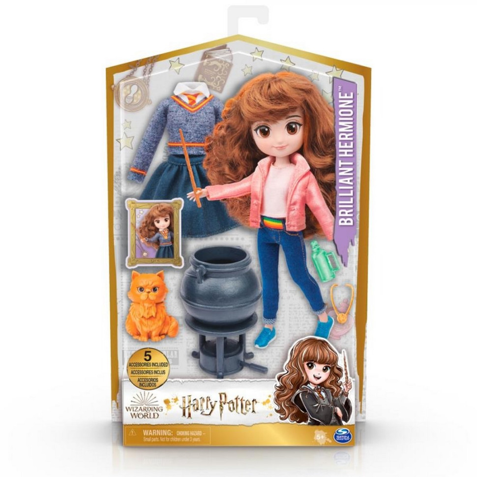 Коллекционная кукла Гермиона Делюкс WIZARDING WORLD SM22010 с аксессуарами 20 см