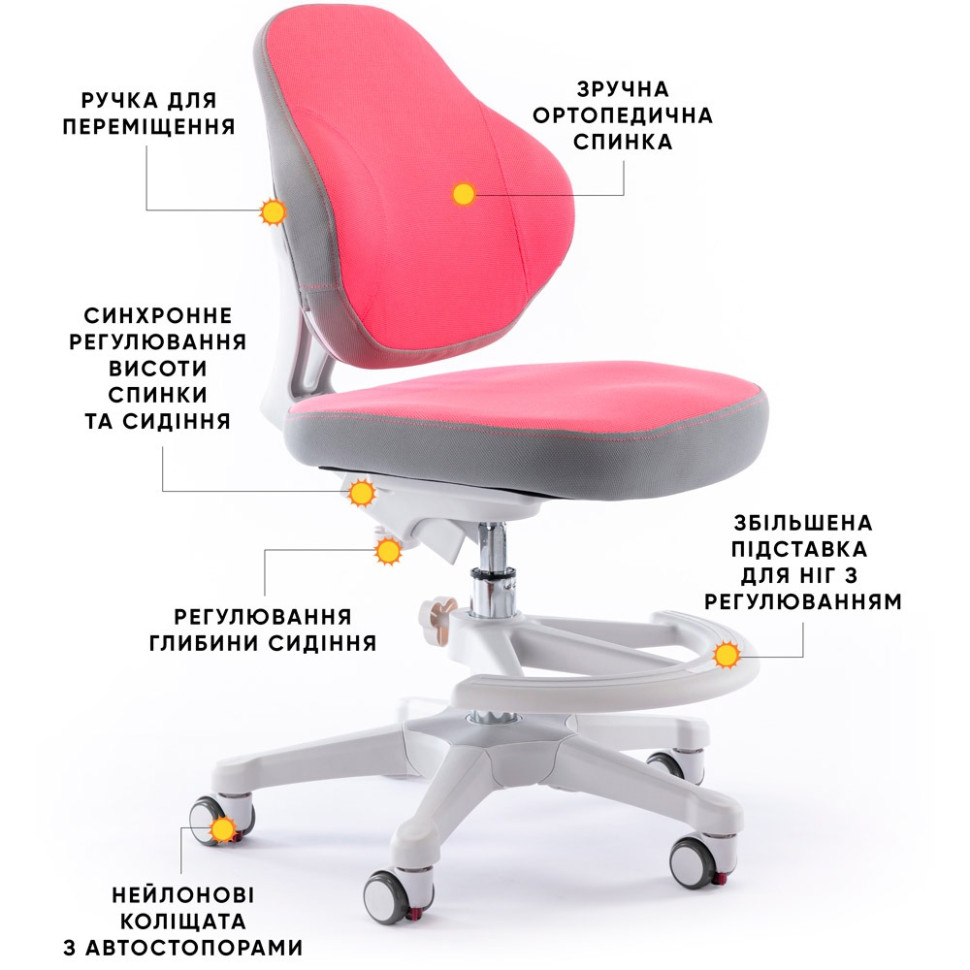 Дитяче крісло Mio Classic Evo-Kids Y-405 KP, Pink