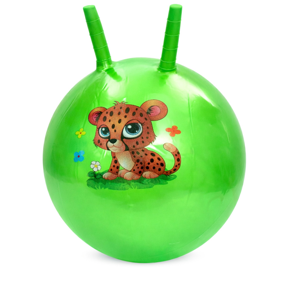 Дитячий м'яч для фітнесу Тваринка Bambi MS 4284(Green) з ріжками, 45 см, 320 г