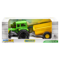 Трактор игрушечный Фермер з причепом в коробці , Wader 39348