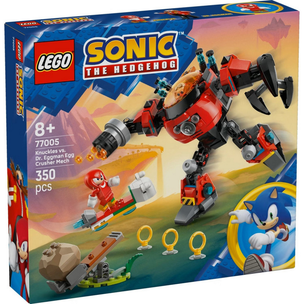 Конструктор Sonic Knuckles vs. Dr. Eggman Egg Crusher Mech LEGO 77005, 350 деталей