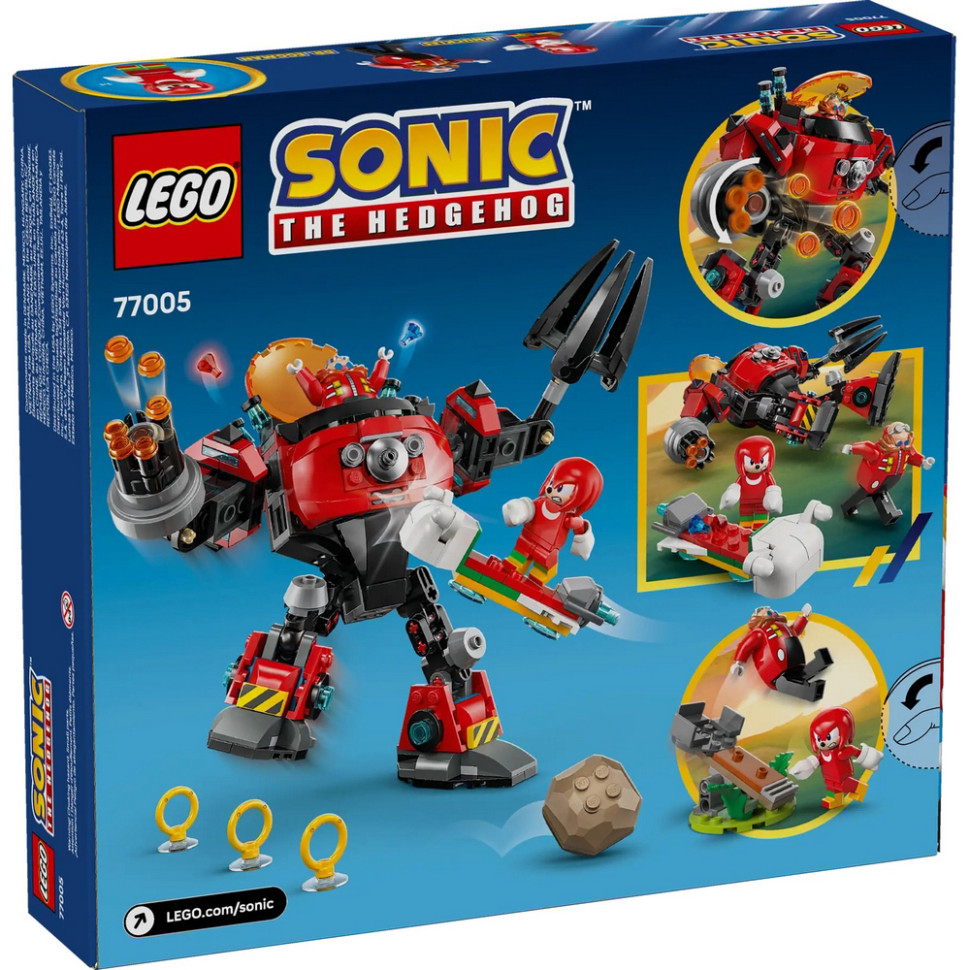 Конструктор Sonic Knuckles vs. Dr. Eggman Egg Crusher Mech LEGO 77005, 350 деталей