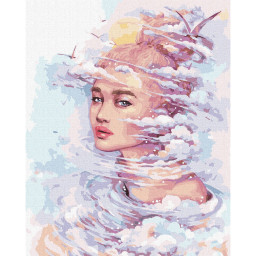 Картина за номерами "Мрійливі думки" ©lesya_nedzelska_art Ідейка KHO4972, 40х50 см