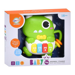 Детское пианино "Динозаврик" Bambi 503-18 звуки животных 15 см, музыка Детское пианино "Динозаврик" Bambi 503-18 звуки животных 15 см, музыка
