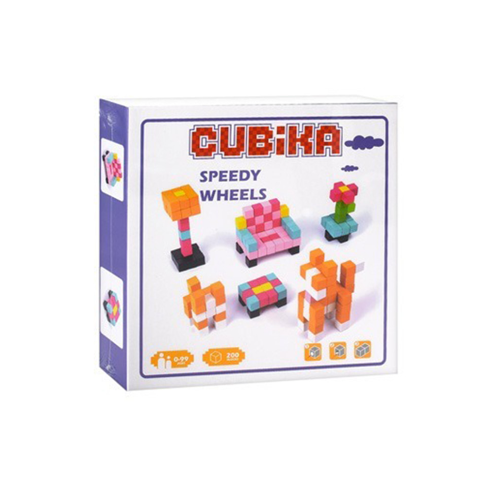 Дерев'яна іграшка Мозаїка Bambi MD 1776(Violet) кубики, наклейки, 200 деталей