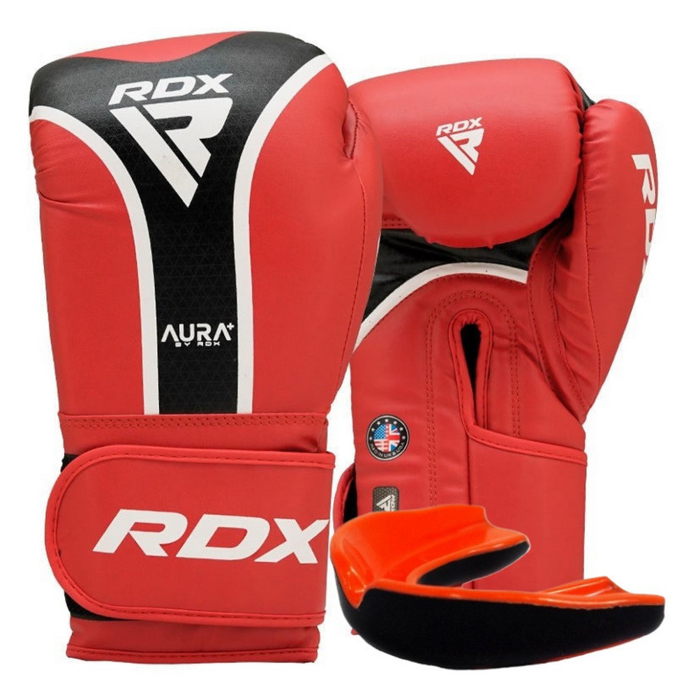 Боксерські рукавиці AURA PLUS T-17 RDX Inc Limited BGR-T17RB-12OZ+ Red/Black 12 унцій (капа в комплекті)