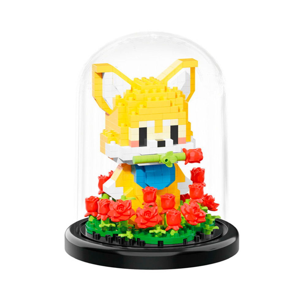 Детский Конструктор Лисенок с цветами Bambi 7248 в колбе, 441 деталь