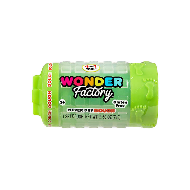 Незастывающая масса для лепки в банке Wonder Factory 595120(Green) 5x5x8 см