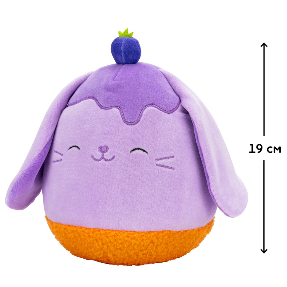 Детская мягкая игрушка Черничный Кролик Squishmallows SQER01208, 19 см