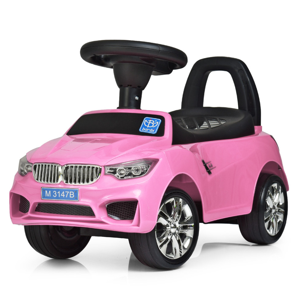 Детская каталка-толокар Bambi M 3147B-8 с музыкой и светом розовая