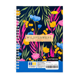 Блокнот для записей Wildflowers Апельсин АП-1708-3 А5, 80 листов, пружина сбоку