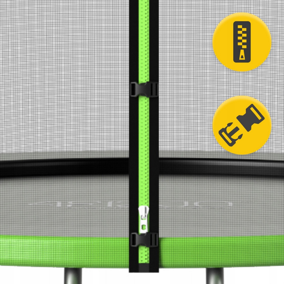 Батут з внутрішньою сіткою Classic 4FIZJO P-5907739314123 Black/Green 8FT 252 см 