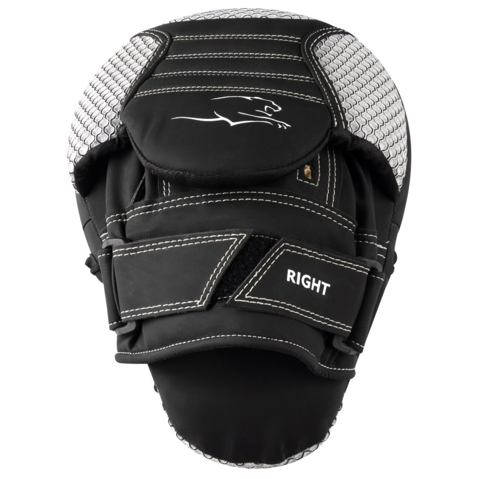 Лапи боксерські 3044 Pro Carbon Ultra Series PowerPlay PP_3044_Bl/White, Чорно-Білі [пара]