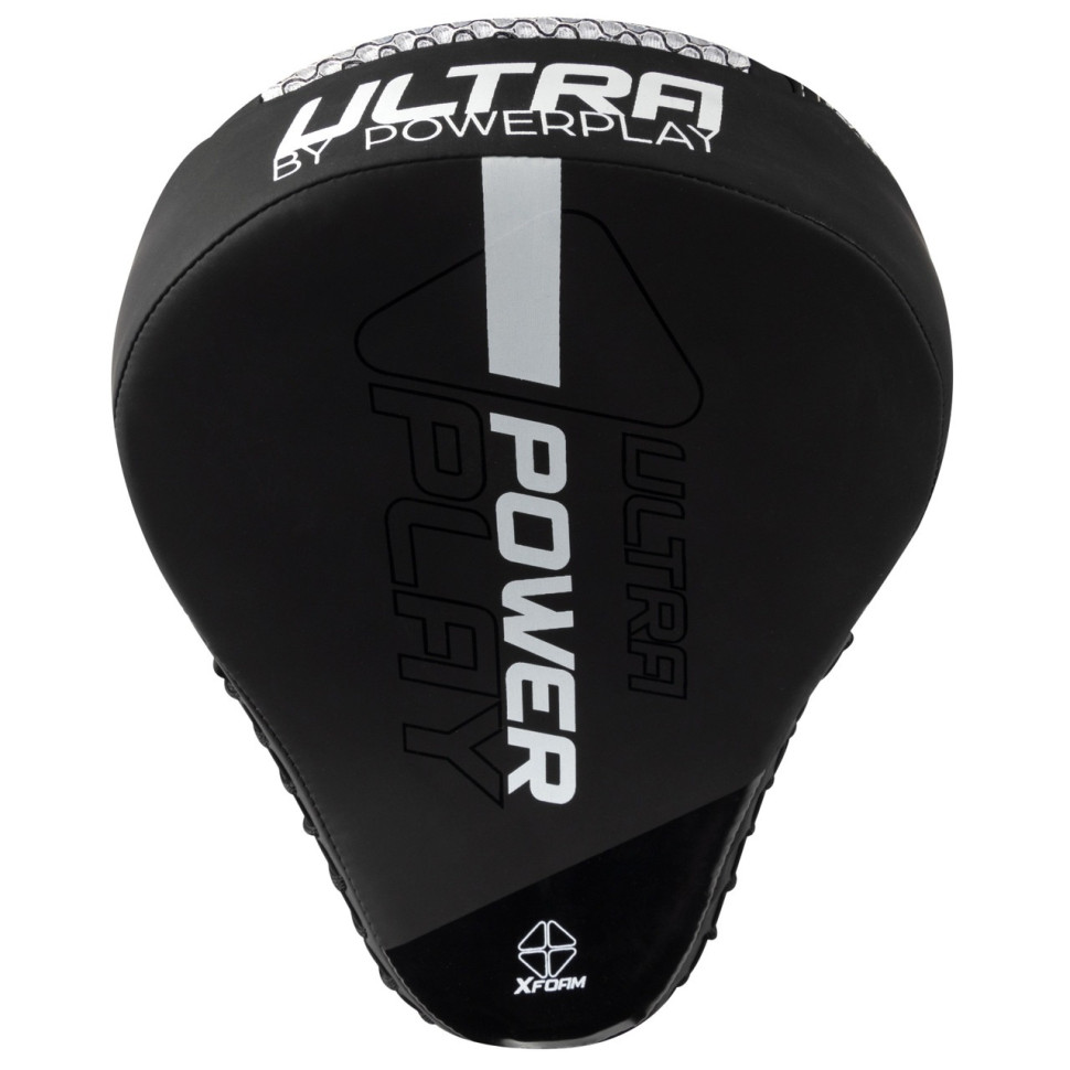 Лапи боксерські 3044 Pro Carbon Ultra Series PowerPlay PP_3044_Bl/White, Чорно-Білі [пара]