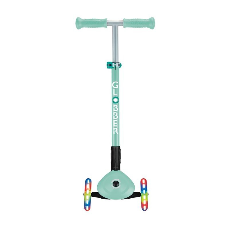 Самокат триколісний PRIMO FOLDABLE LIGHTS GLOBBER 432-206-3 м'ятний, до 50 кг