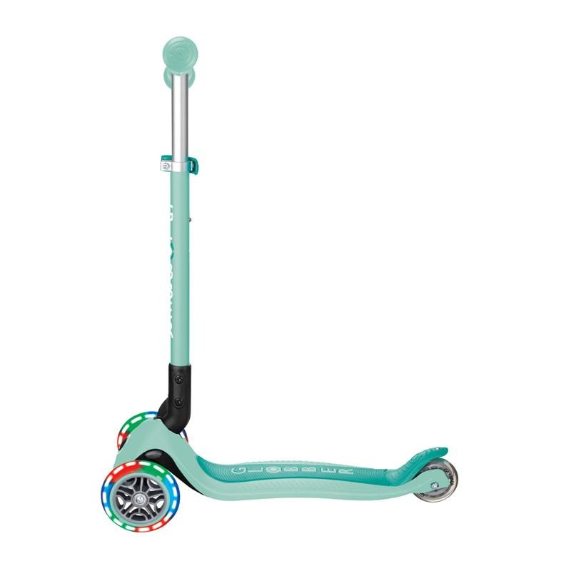 Самокат триколісний PRIMO FOLDABLE LIGHTS GLOBBER 432-206-3 м'ятний, до 50 кг